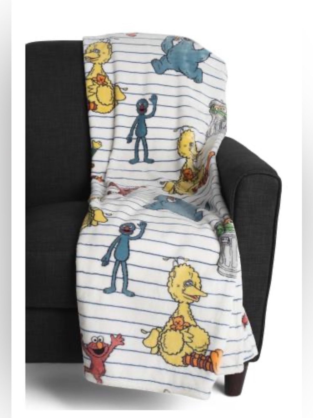 Sesame Street Sweet Character Stripe Large Throw